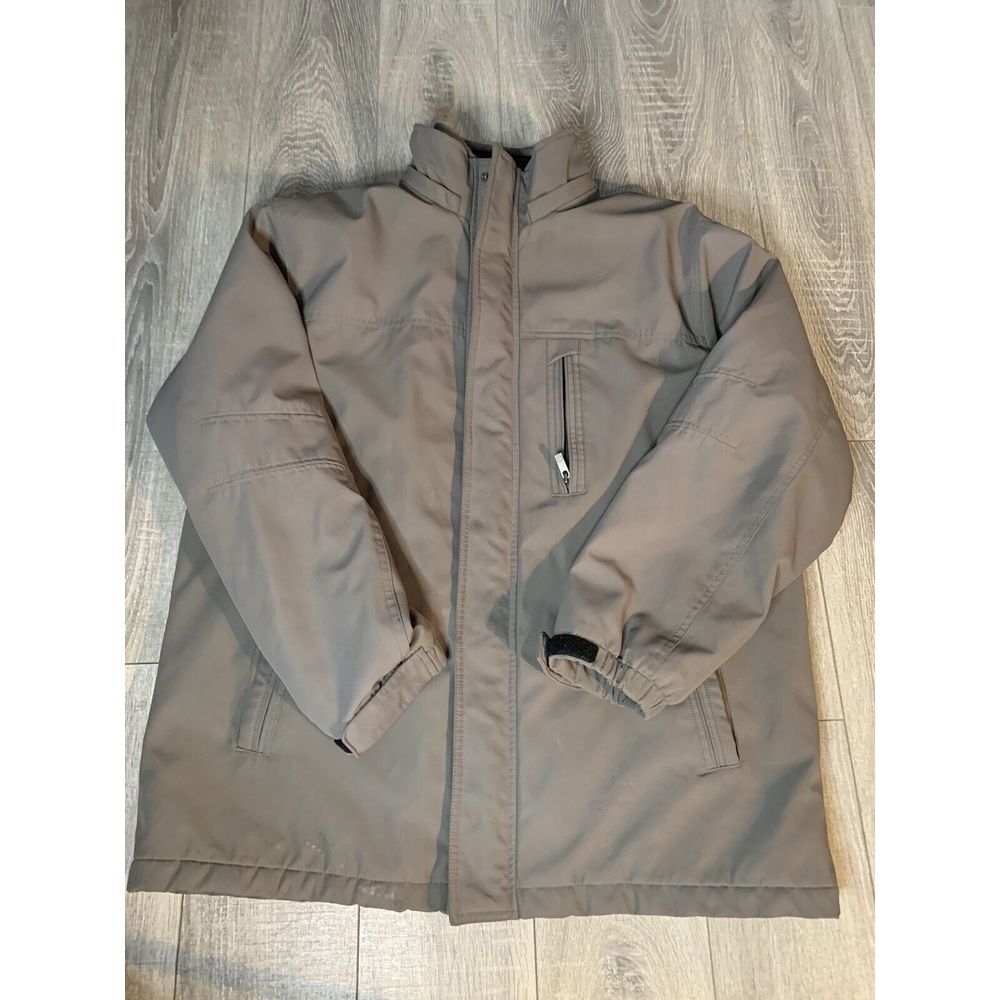 Weatherproof Jacket Size XL Brown Zipper and Button Front Two Layers